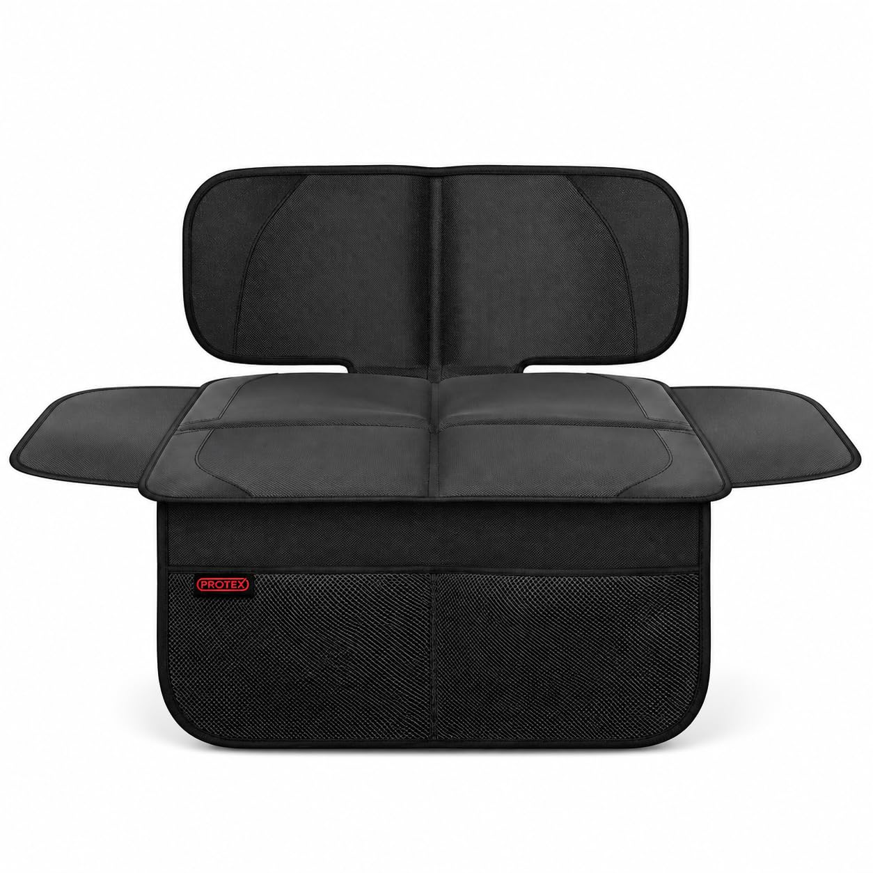 PROTEX Kindersitzunterlage [Testsieger 2026] ISOFIX-geeignet | Wasserabweisender Polyester Stoff mit gepolsteter Sitzfläche | S