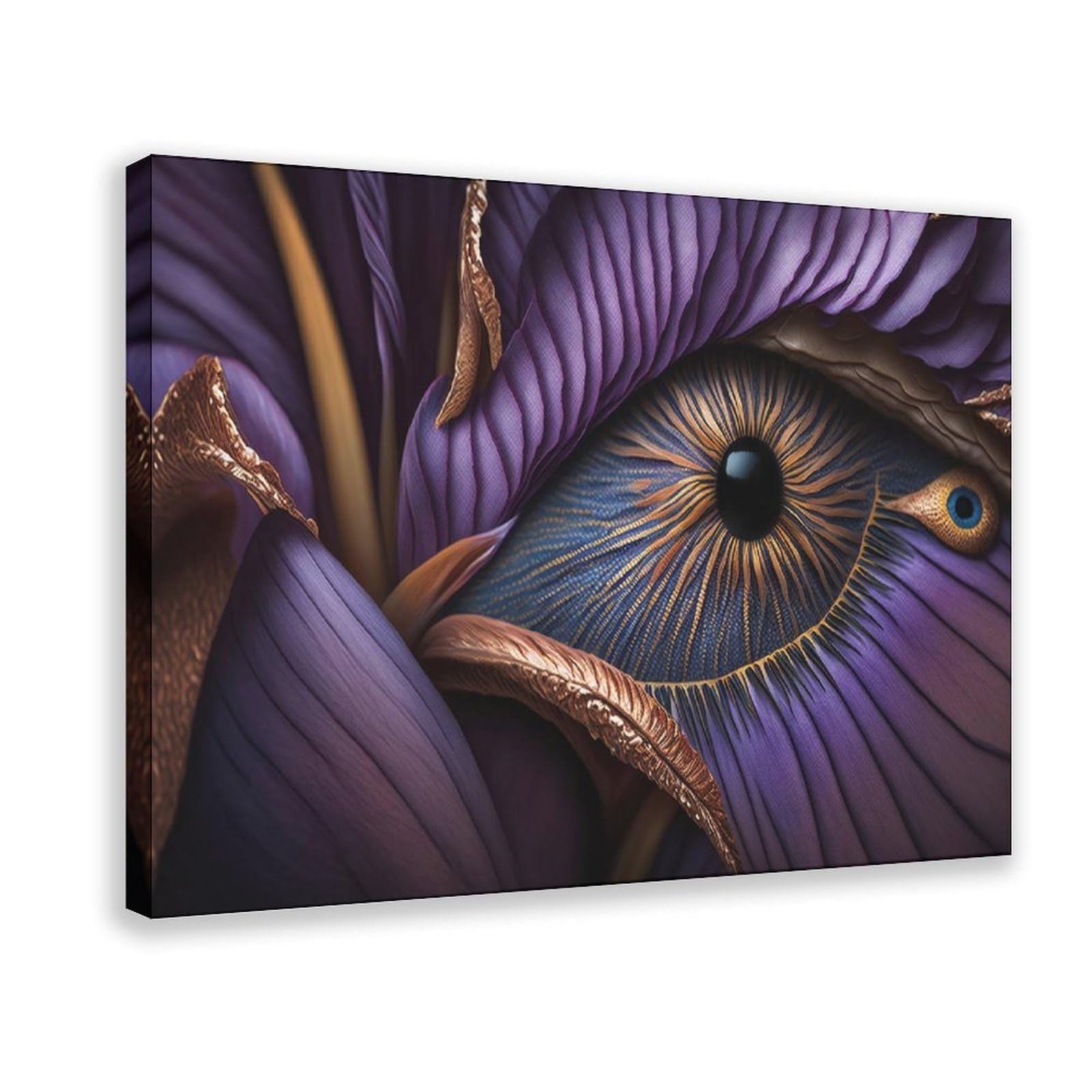 Bareronor Purple Abstract Eye Canvas Poster Bedroom Decor Landscape Office Room Decor Gift 12" L X 18" W