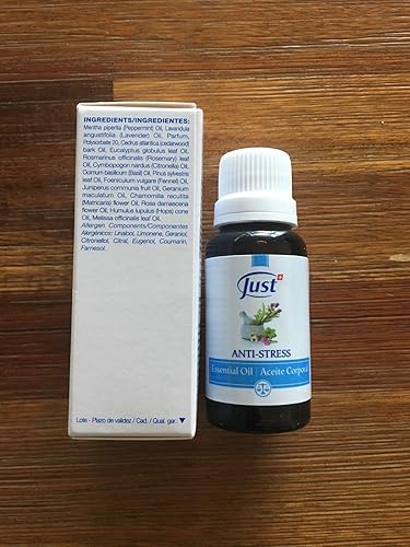 Miniatura 8 de Swiss Just Stress Relief - Aceite esencial activador antiestrés, 0.3 onzas líquidas, mezcla específica y equilibrada de 15 aceites esenciales