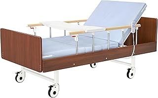 Fully Electric Hospital Bed for Home Care, 76.8" x 37.8", 0–75° Backrest & 0–35° Knee, 660 lb Capacity (SWL), with Rails, Waterproof Mattress, Locking Casters