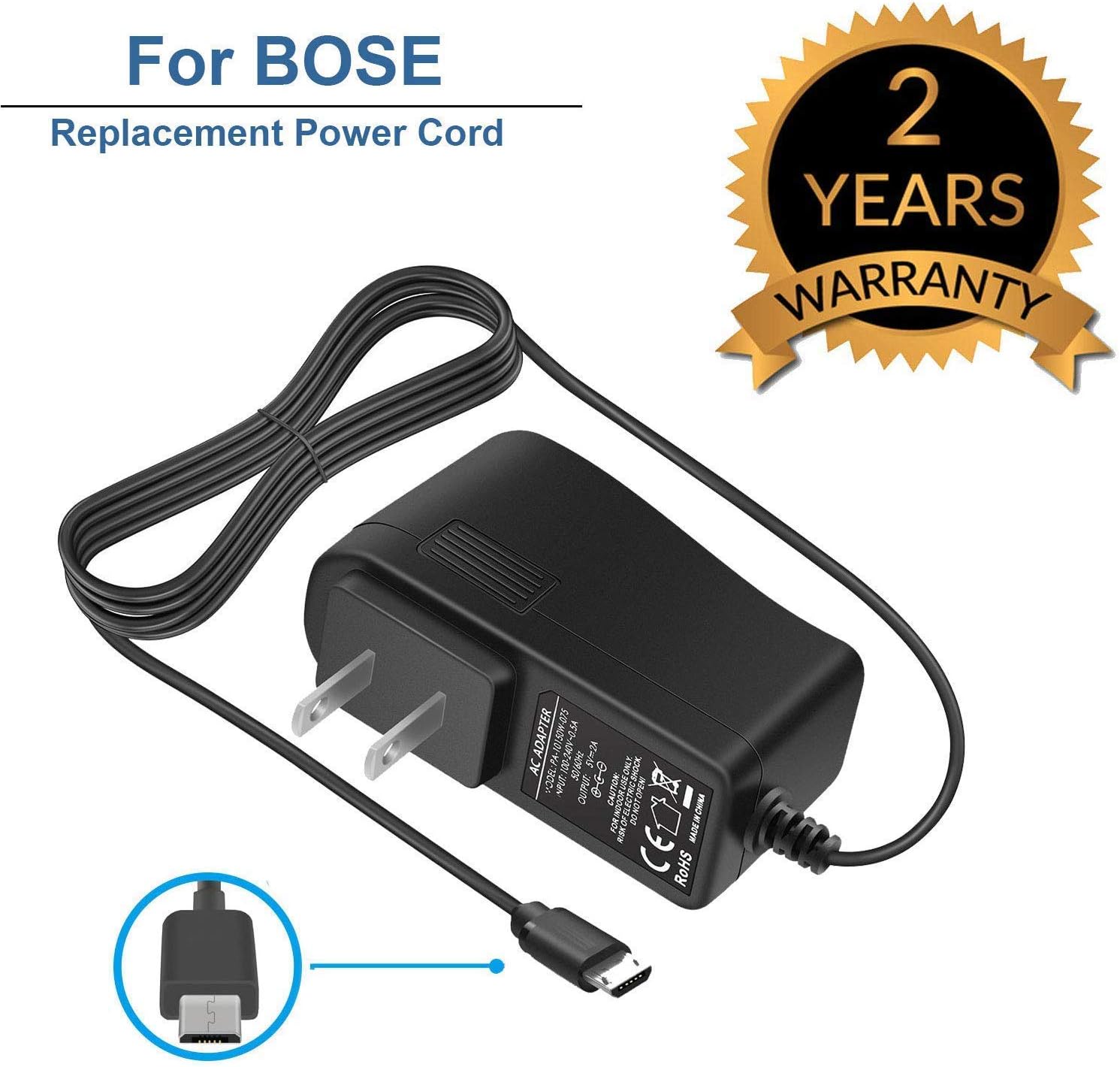 MAGIPEA for Insignia 12V LED HDTV HD TV DVD Power Cord Charger Replacement Adapter for 19” 20” 24” 28” 32” Power Supply, 12V, AC, DC, 8.5Ft.