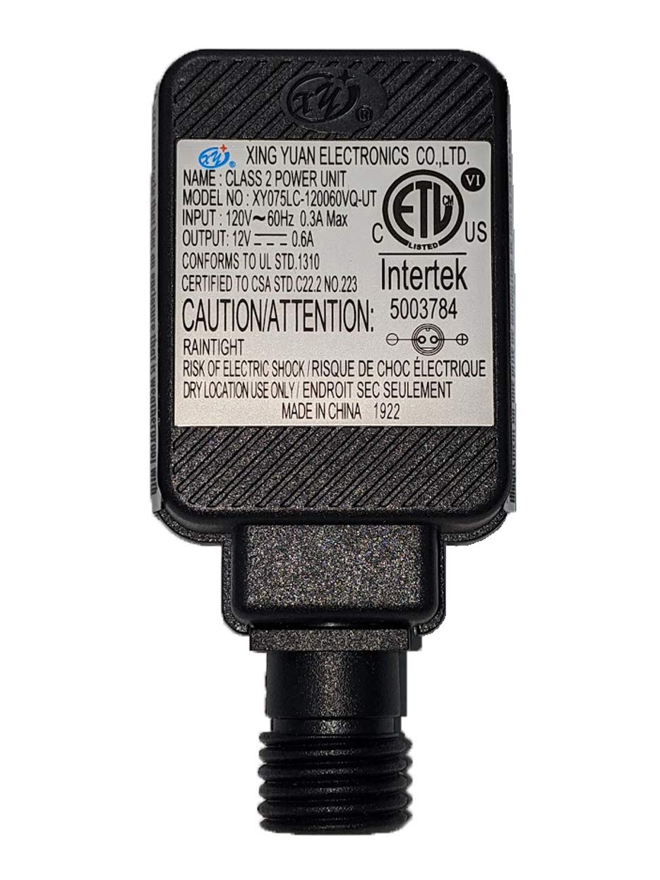 Replacement Yard Inflatable Adapter Power Supply Adaptor 12Vdc 0.6A 600mA 0.6Amp 12V UL or ETL Listed for Home Lawn Yard Garden Holiday Inflatable Decorations