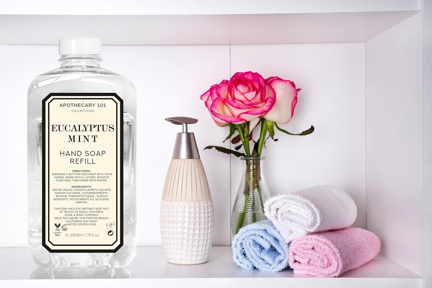 Apothecary 101 Collections | Hand Soap Refill | Home and Body Company | 78oz x 2 | Lemon Verbena & Eucalyptus Mint - Image 3