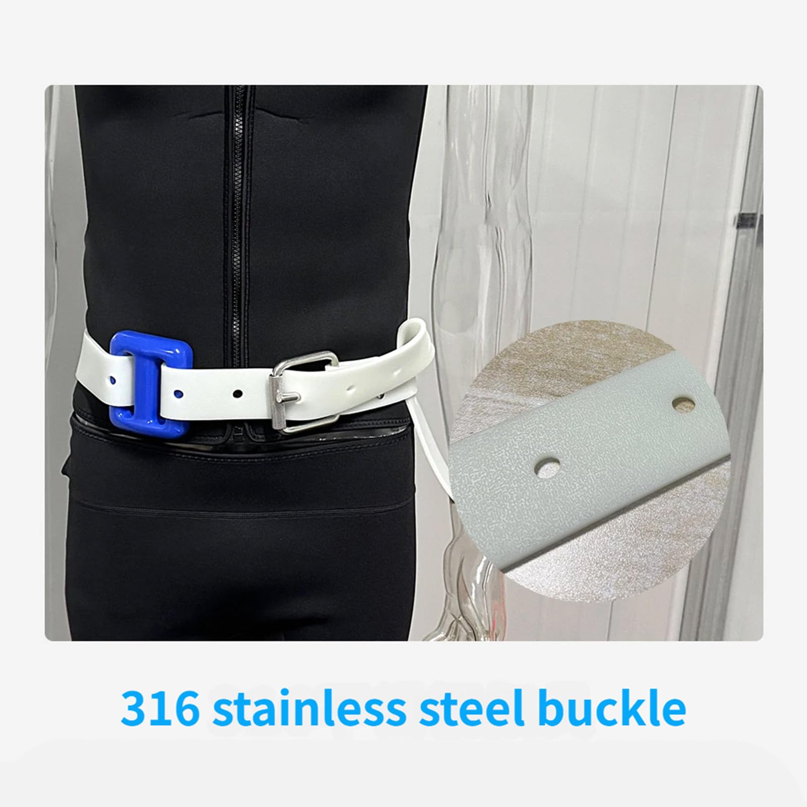 Ceinture de plongée en silicone avec boucle à dégagement rapide pour plongée avec tuba