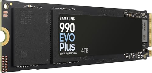 Samsung 990 EVO Plus, 4TB, PCIe 4.0 x4 / 5.0 x2, NVMe2.0 (up to 7250 MB/s), NVMe M.2 (2280), Internal Solid State Drive (SSD), MZ-V9S4T0BW - 3