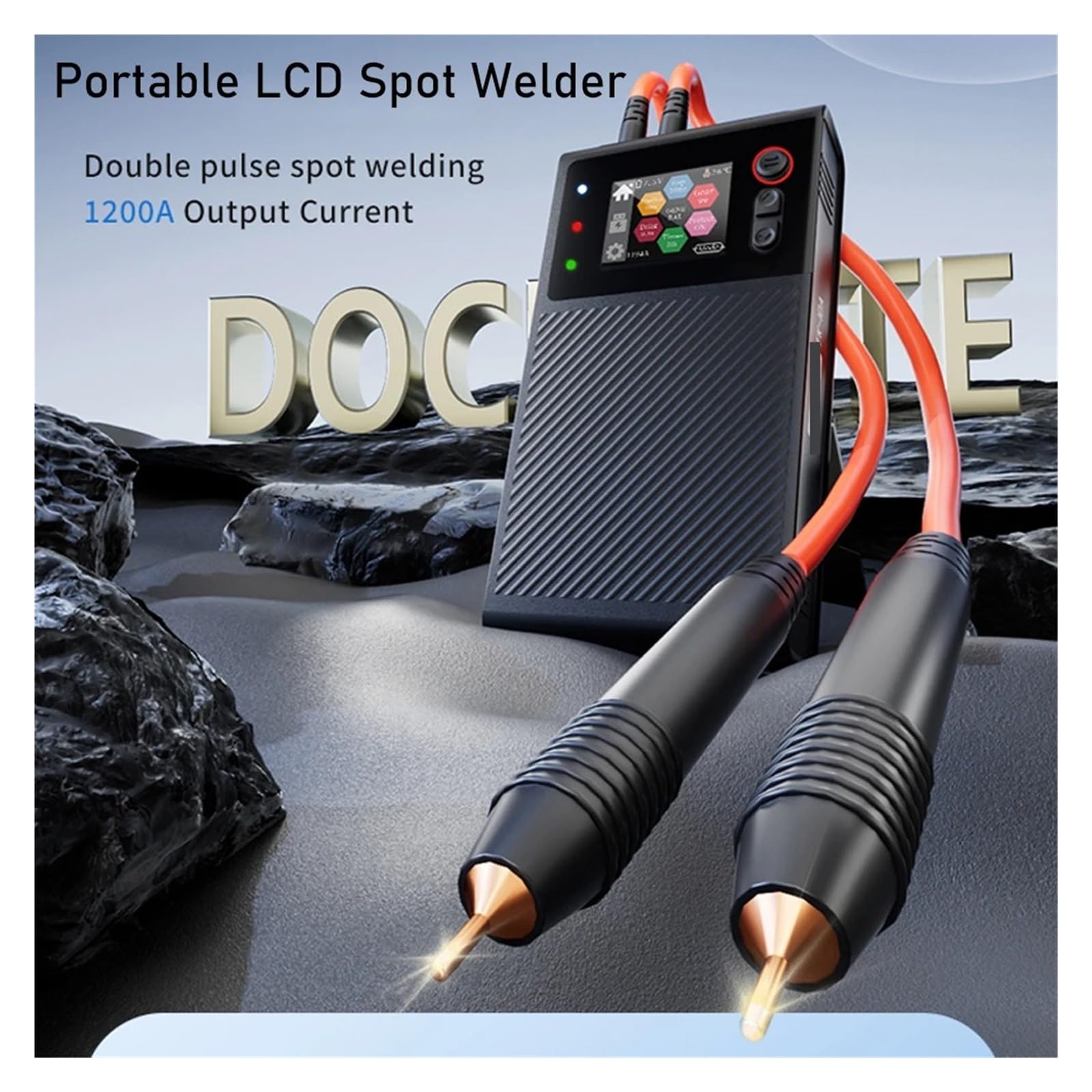 Saldatrice a Punti Portatile TK-10A 1200A, Kit Fai da Te a Doppio impulso 0,25 mm da 8000 mAh