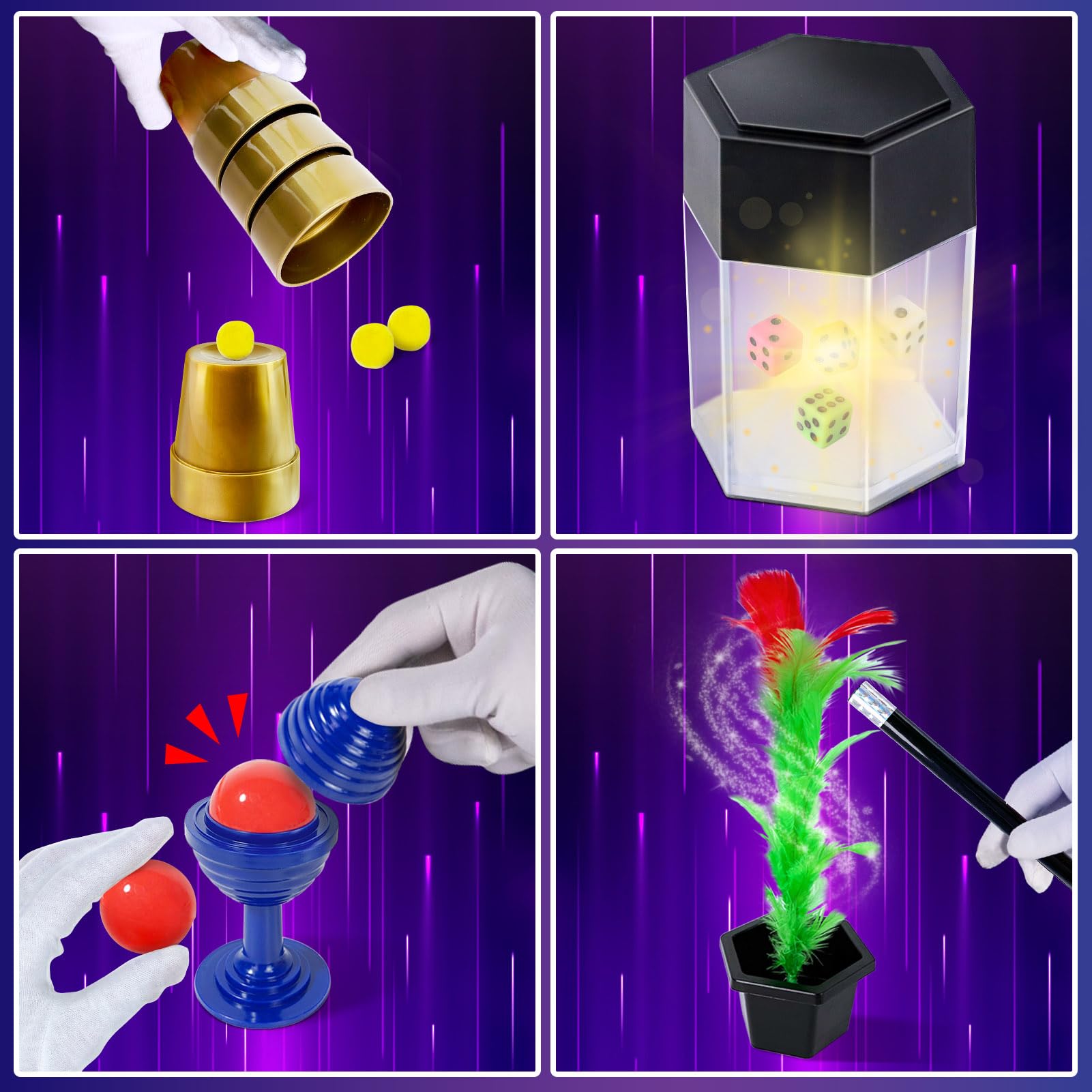 PATIFEED Kids Magic Kit, Magic Set including Instructions for Each Trick to Perform Gift Toys for Kids Ages 6 7 8 9 10 11 12 Year Old - Image 4