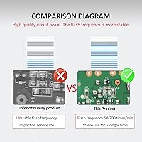 Vista 4 de Pack-4 Relé de intermitente electrónico LED ajustable de 12 V, relé intermitente electrónico de señal de giro de 2 pines, intermitentes electrónicos