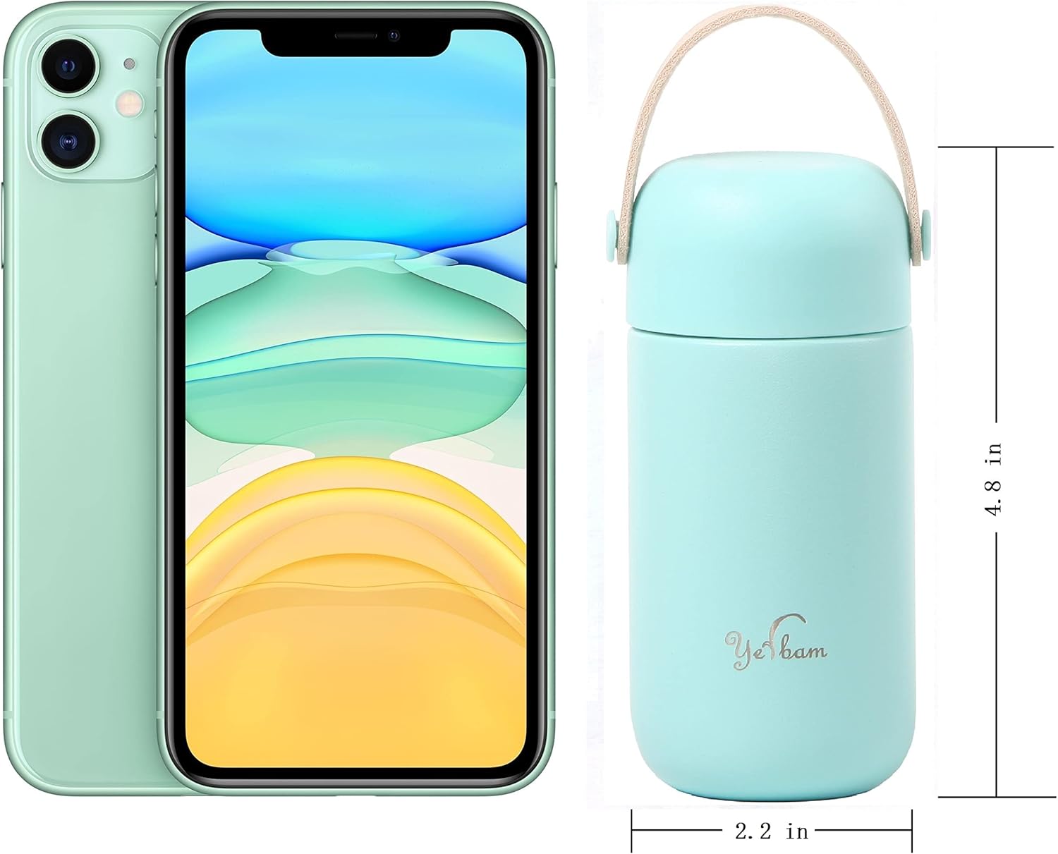 5.5oz Mini Tumbler Stainless Steel Vacuum Insulated Water Bottle Double Wall Thermos Flask Small Size BPA Free Leakproof (tea green) - Image 7