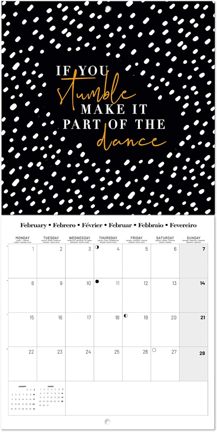 Official Glitter Gold Dreams 2021 Wall Calendar 11.8 x 11.8 inches (12 Months - Free Poster Included) Family Planner Calendar 2021,CP21032