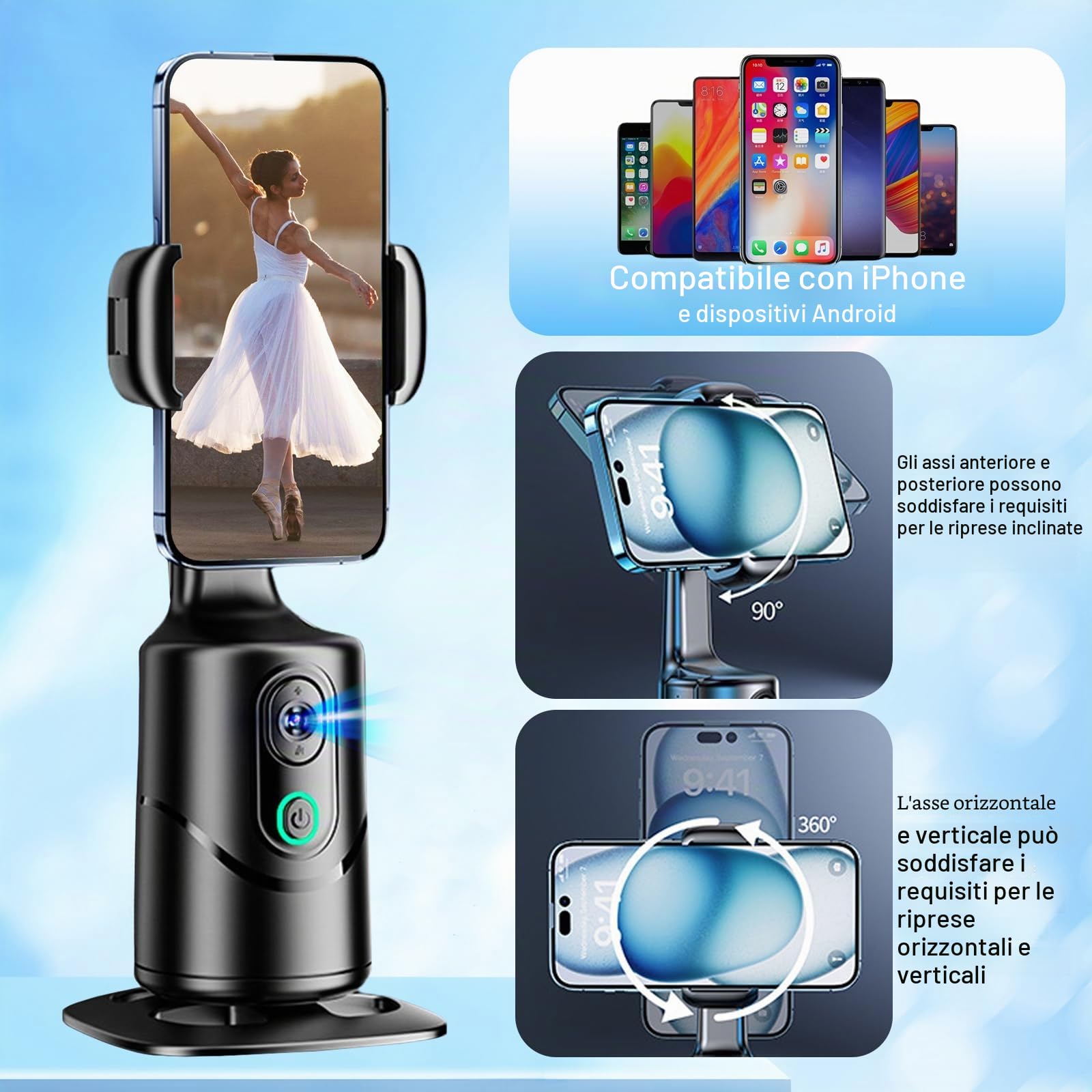 PORFOYO Gimbal per cellulare — immagine 5 di 14