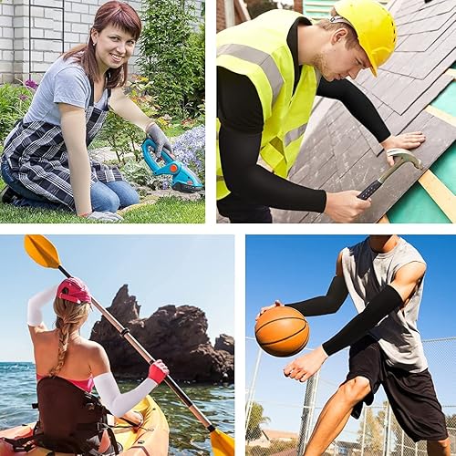 Miniatura 8 de Mangas de protección solar UV para hombres y mujeres, cubierta de tatuajes, manga de enfriamiento UPF 50 para golf, ciclismo