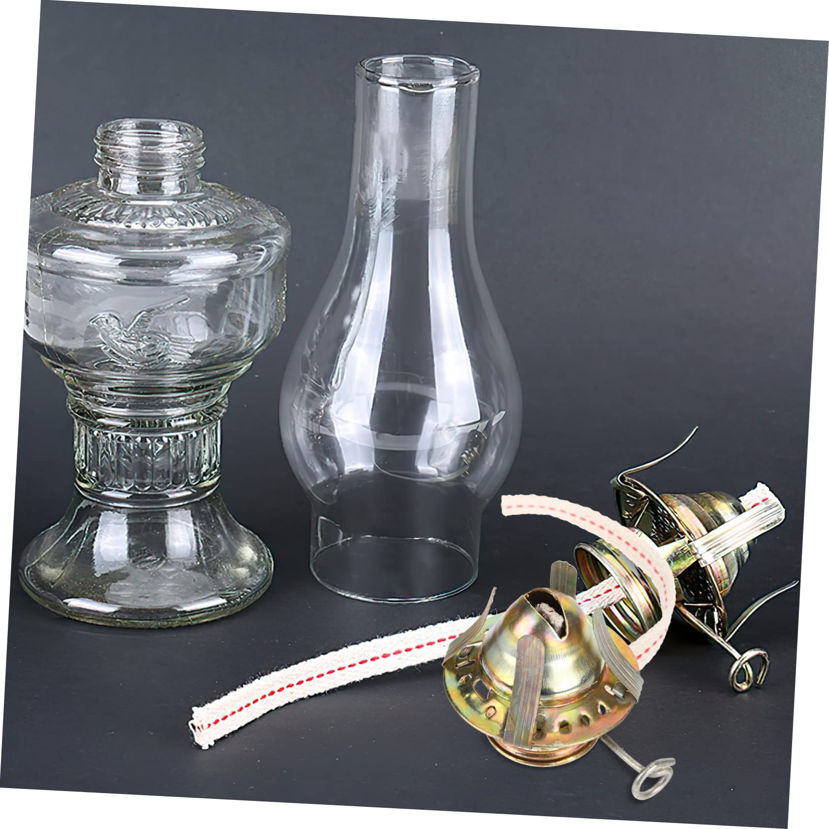 KONTONTY 2Pcs Oil Lamp Wicks and Burners Set Vintage Kerosene Lamp Replacement Accessories for Indoor Use Oil Lamp Replacement Parts for Unique DIY Projects
