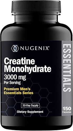 Complemento de Píldoras de Monohidrato de Creatina Premium Nugenix Essentials, 3000mg, 150 Cápsulas