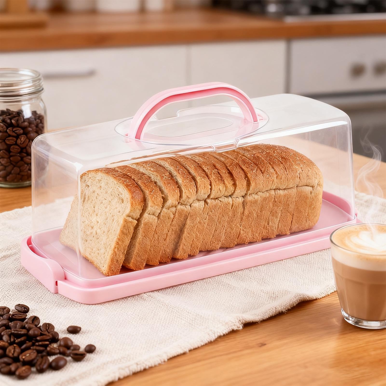 Amazon｜キッチンカウンター用 パン保存ボックス 食パン 収納 ケース