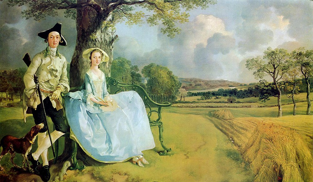 Toile Gainsborough Mr and Mrs Andrews pour décoration salon chic