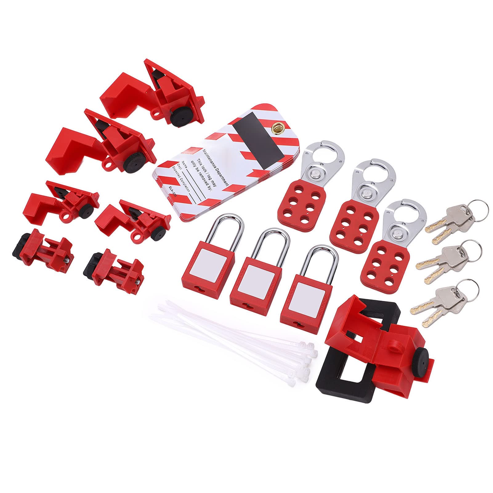 Kit di Tagout per Blocco Elettrico con Lucchetti, Chiavistello, Serrature per Interruttori Automatici e Custodia la Sicurezza Industriale