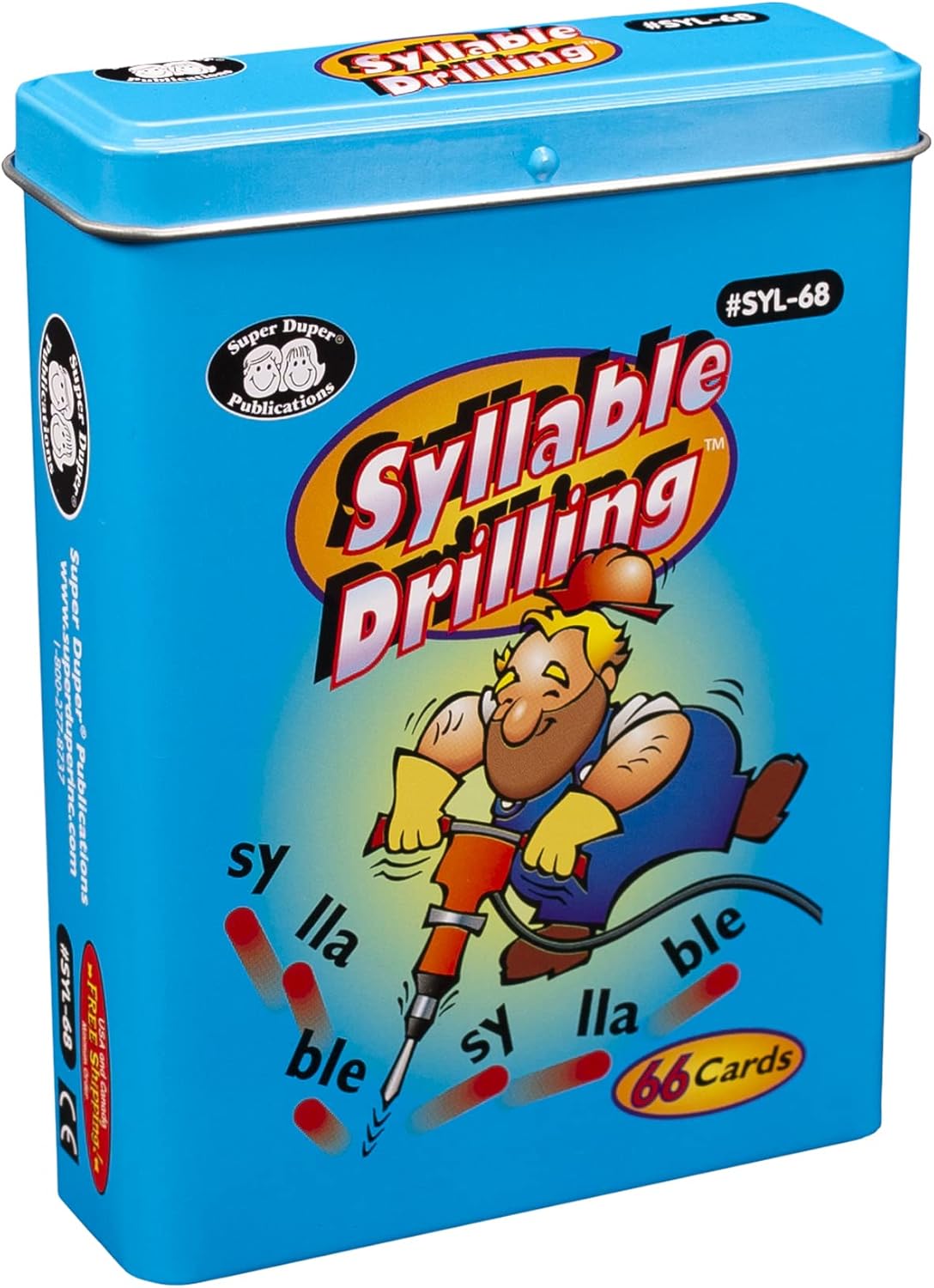 Super Duper Publications | Syllable Drilling Fun Deck Flash Cards for Speech-Language Pathologists | Educational Learning Resource for Children