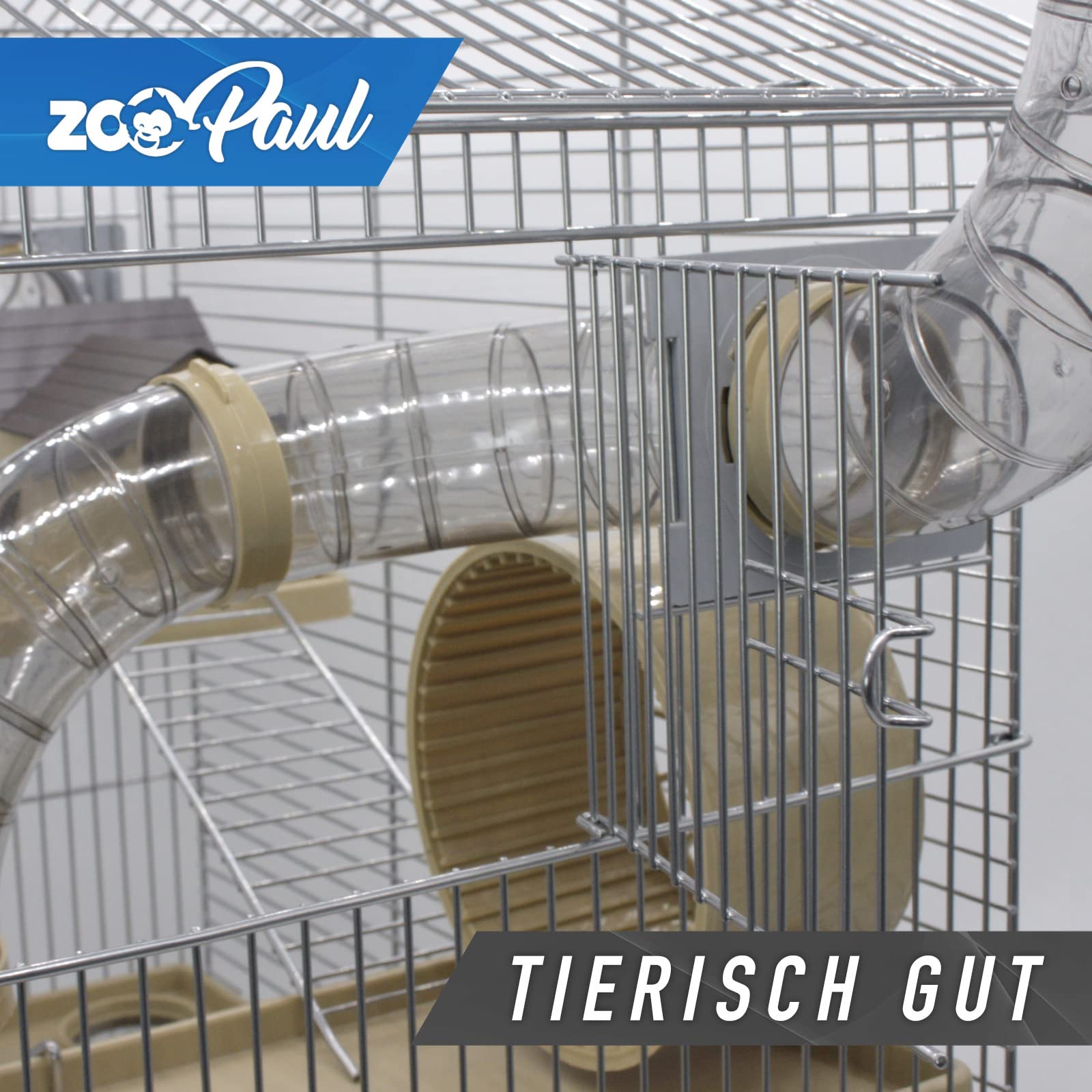Nagerkäfig CH3 XXL Zubehör Tunnelsystem Chrome Schwarz Blau Maus Hamster Käfig