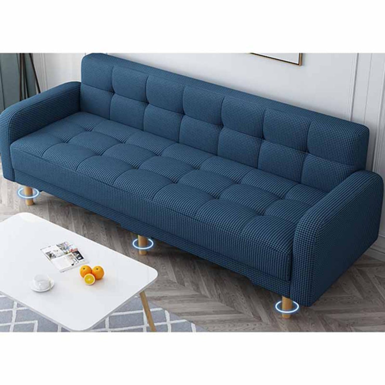 【中古】unico グレー/水色 2人掛けソファ 中古】unico グレー/水色 2人掛けソファ