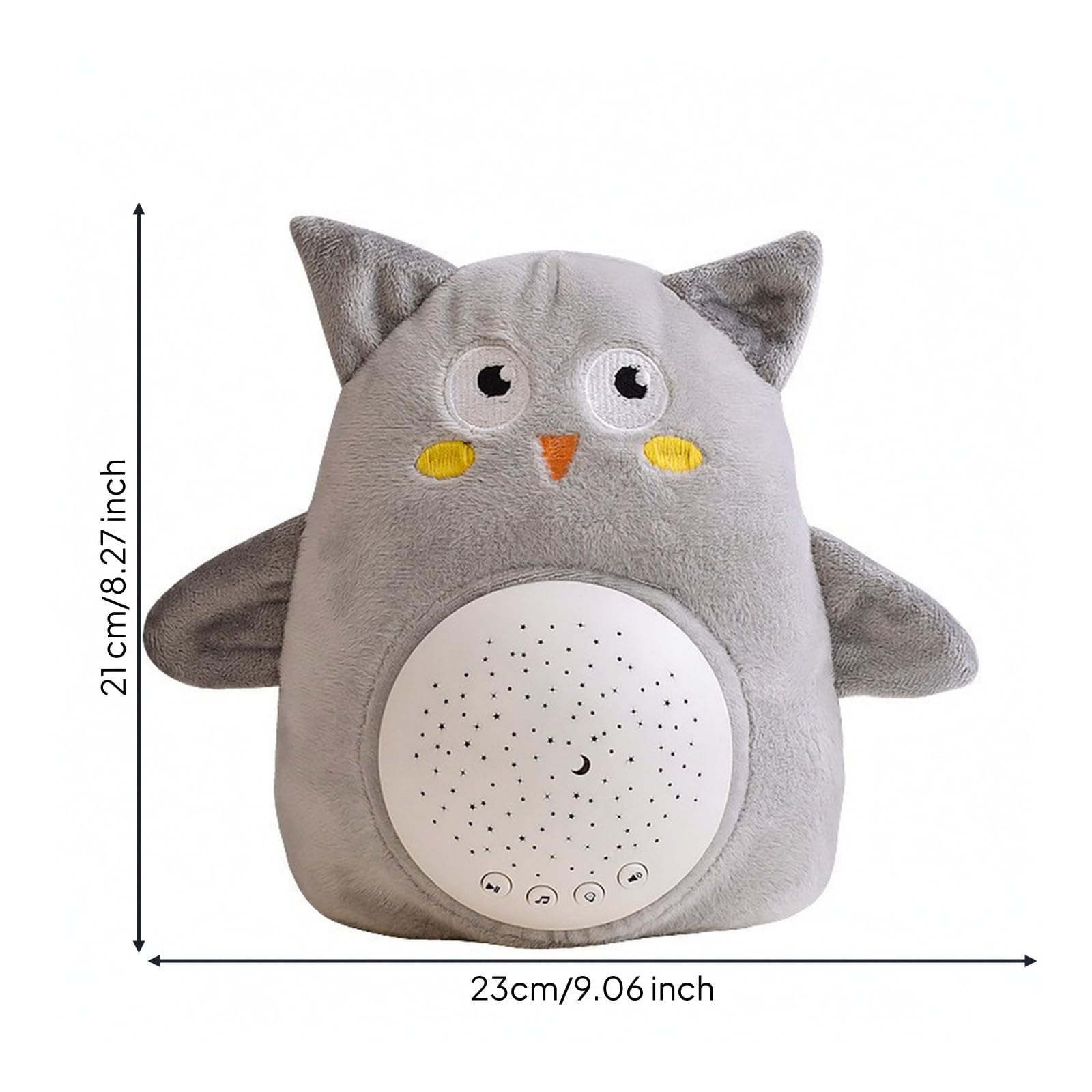 Gralara Peluche con Modulo di Proiezione e Morbido Peluche con Proiezione di Spettacolo Soffusa Luce Notturna Le per Neonati, Forma di Gufo