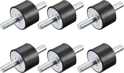 uxcell Soportes de goma M8x23mm, 6 pernos aisladores antivibración, amortiguadores macho para compresores de aire, motor de garaje, motores diésel,