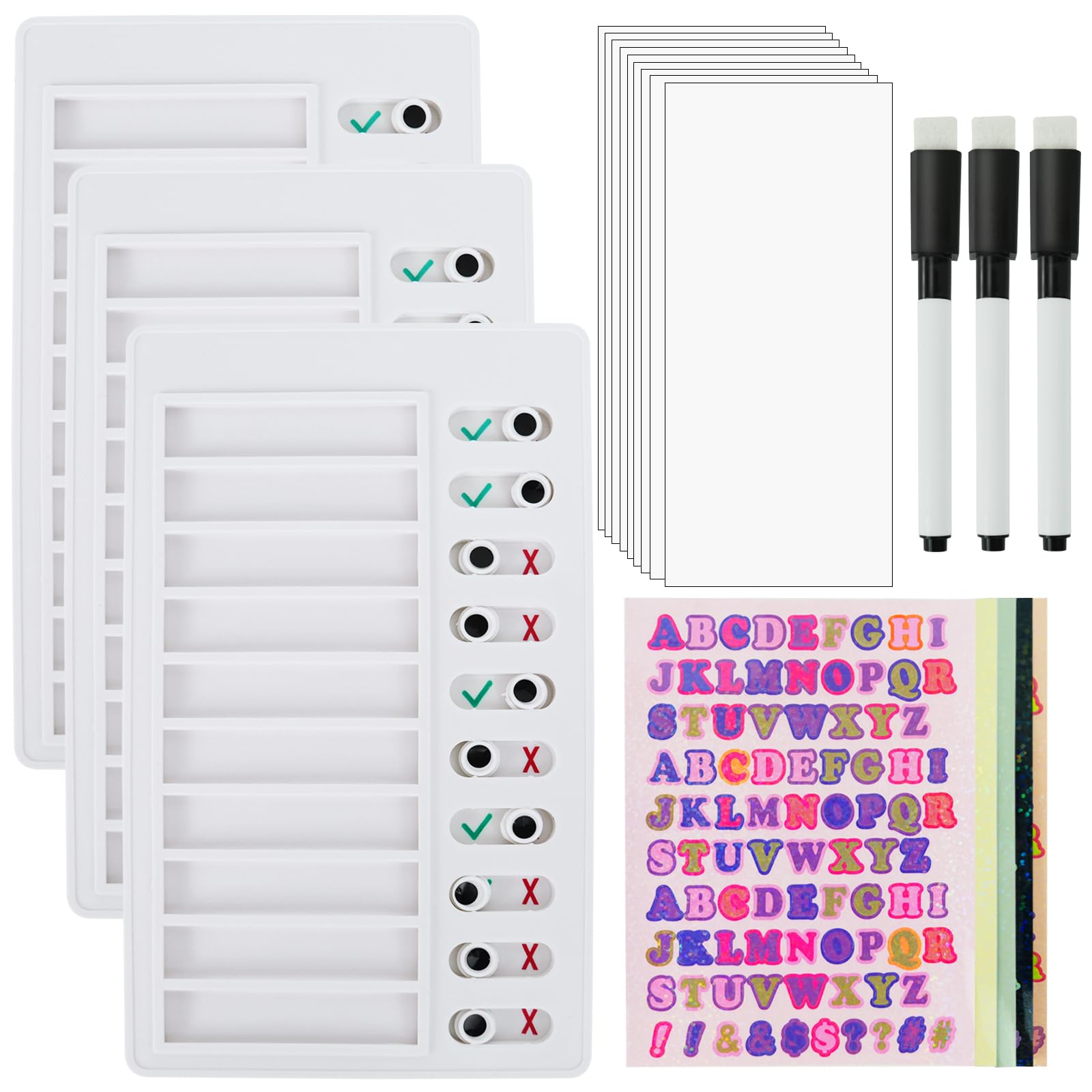 2 Lavagne To-Do List Cancellabili - Con Pennarelli E Fogli, Planner Per Compiti E Memo, Ideale Per Casa O Ufficio - Foto 2