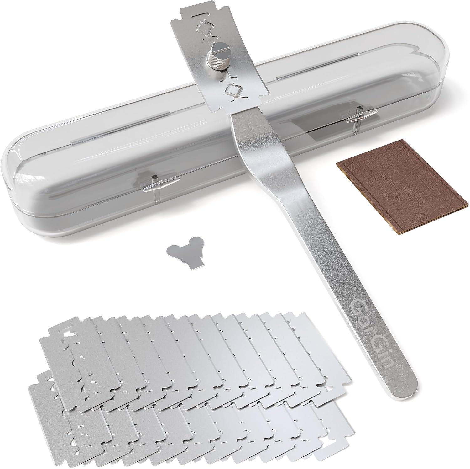 GorGin Bread Lame Slashing Tool - With 20 blades, Made of Stainless Steel with an Upgraded Design to Change Blades in Seconds, Professional Sourdough Scribing Tool
