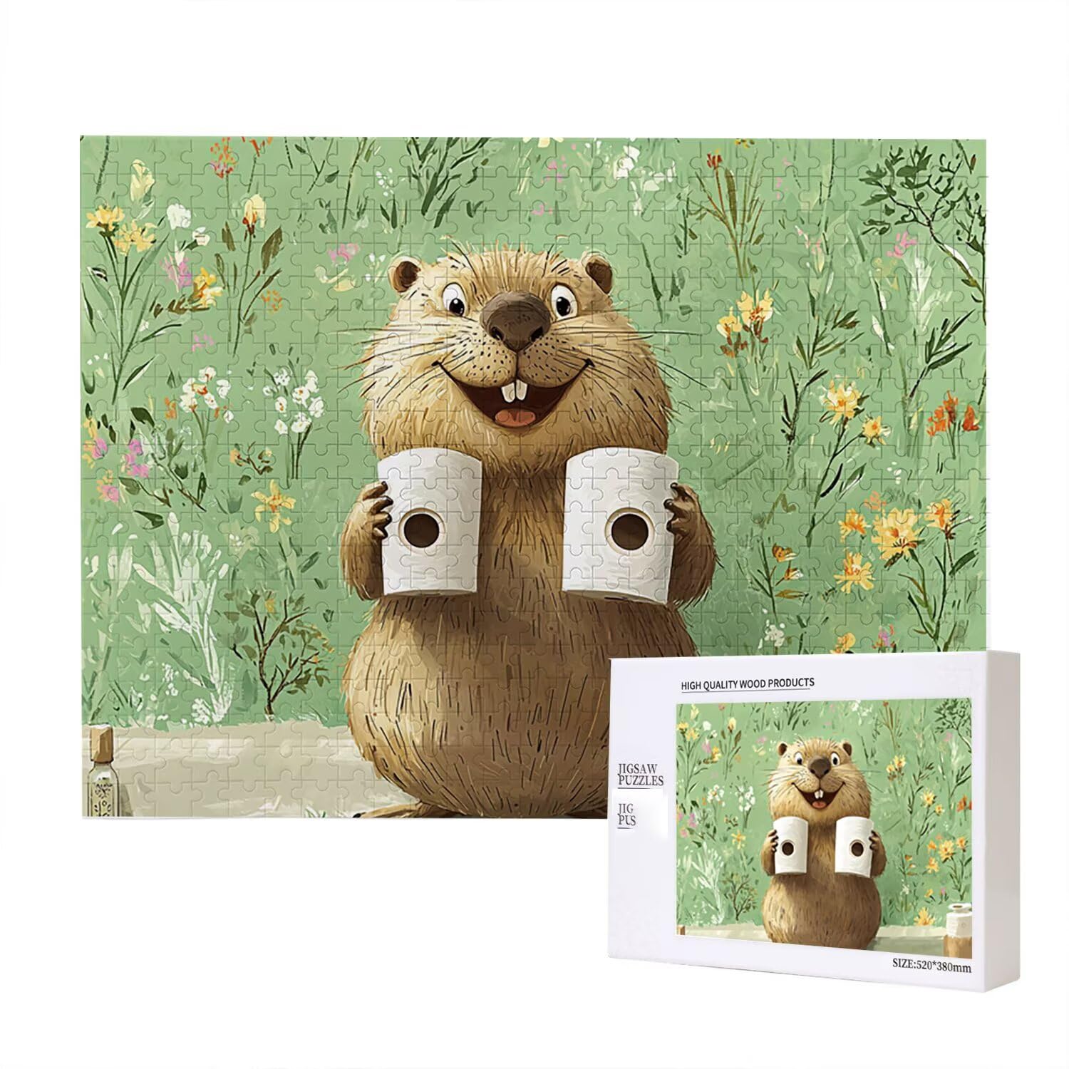 Jigsaw Puzzle, 1000 Pezzi Puzzle Classici, Carino Puzzle Rilassamento Intelligence, Mpossibile Difficile Puzzle Impegnativo per Adulti Puzzle Gioco Familiare, Regalo per Amore Amico Castore fr0-355