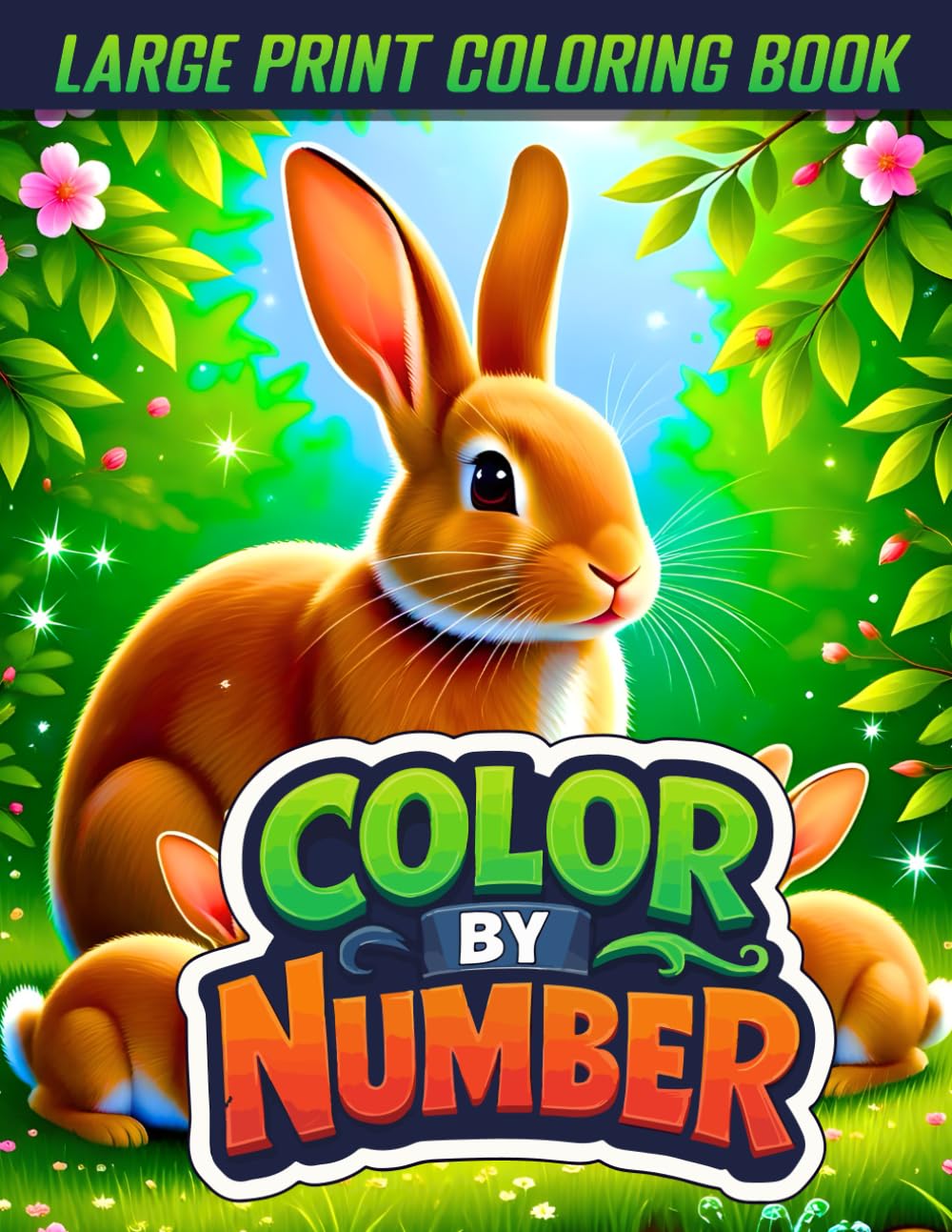 Large Print Color By Number Coloring Book: Relaxing Large Print Color By Number Pages for Adults and Seniors Featuring Beautiful Flowers, Animals, Birds, and Nature