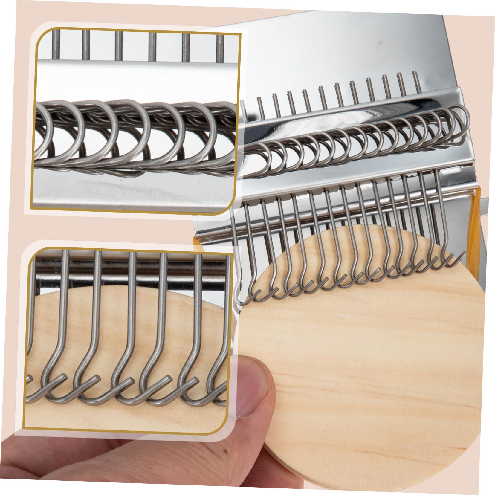 SHINEOFI 2 Juegos Mini Telar Clavijas Ajustable para DIY y Reparación de Ropa Kit Portátil para Tejer Calcetines Jeans y Manualidades de Pulseras