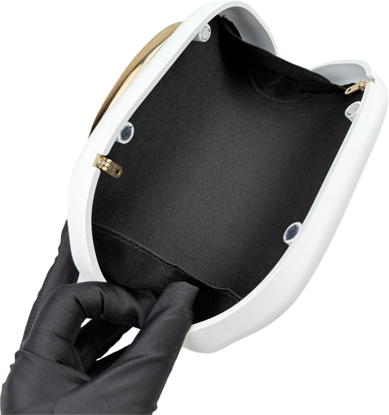 Acrylic Clutch Purses with Metal Handle Women's Evening Bag for Weddings & Parties, Skin-Touch Coating Handbag