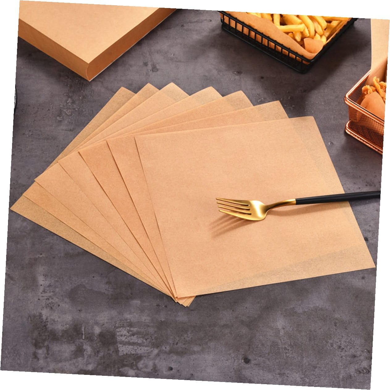 Papel Antigrasa para Alimentos 500 Hojas Kraft Khaki, Compacto