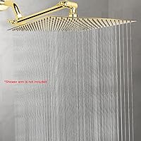 Vista 35 de NearMoon - Cabezal de regadera grande de acero inoxidable cuadrado de lujo en cascada, para instalar en el techo o la pared