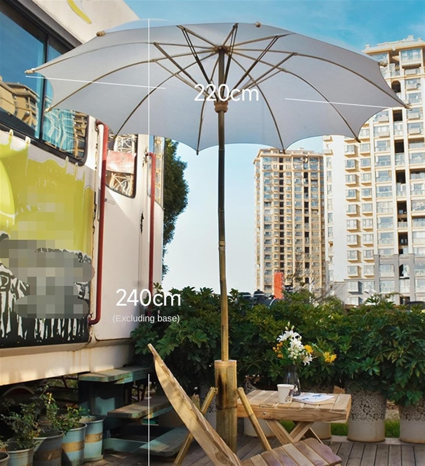 Outdoor Parasol Outdoor Patio Umbrella Decorate Shade Cloth Umbrella for Garden Without Base Patio Garden Umbrella