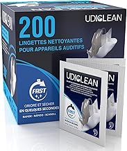 Udiclean 200 Cleaning Wipes for Hearing Aid Cleaning and Care Quick Dry Wet and Individually Wrapped Wipes Remove Oily Sweat and Dirt