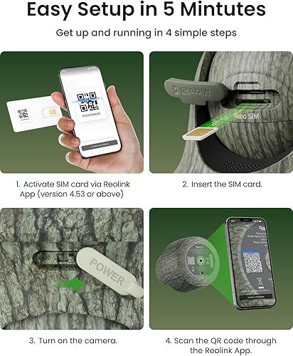 Miniatura 8 de REOLINK 4K Cámara de rastreo celular, 3G/4G LTE, vista completa 4K HD de 360°, tarjeta SD de 32 GB + tarjeta SIM incluida, reconocimiento