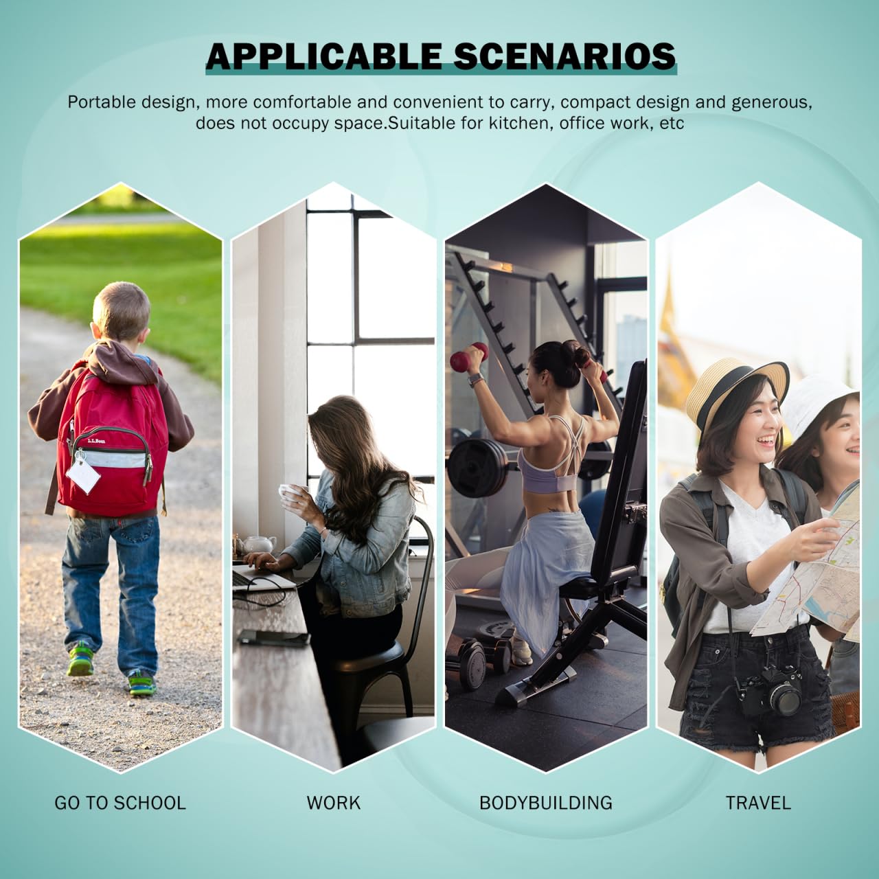 DOITOOL Insulated Lunch Container Insulated Food Jar Soup Lunch Container Bento Box Vacuum Thermal Microwavable Food Storage Container Flask with Spoon Green Water Cup