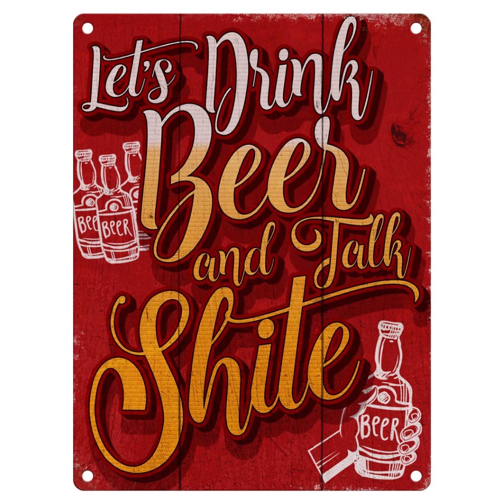Fridge Magnet (65 x 90 mm) - Let's Drink Beer and Talk Shite