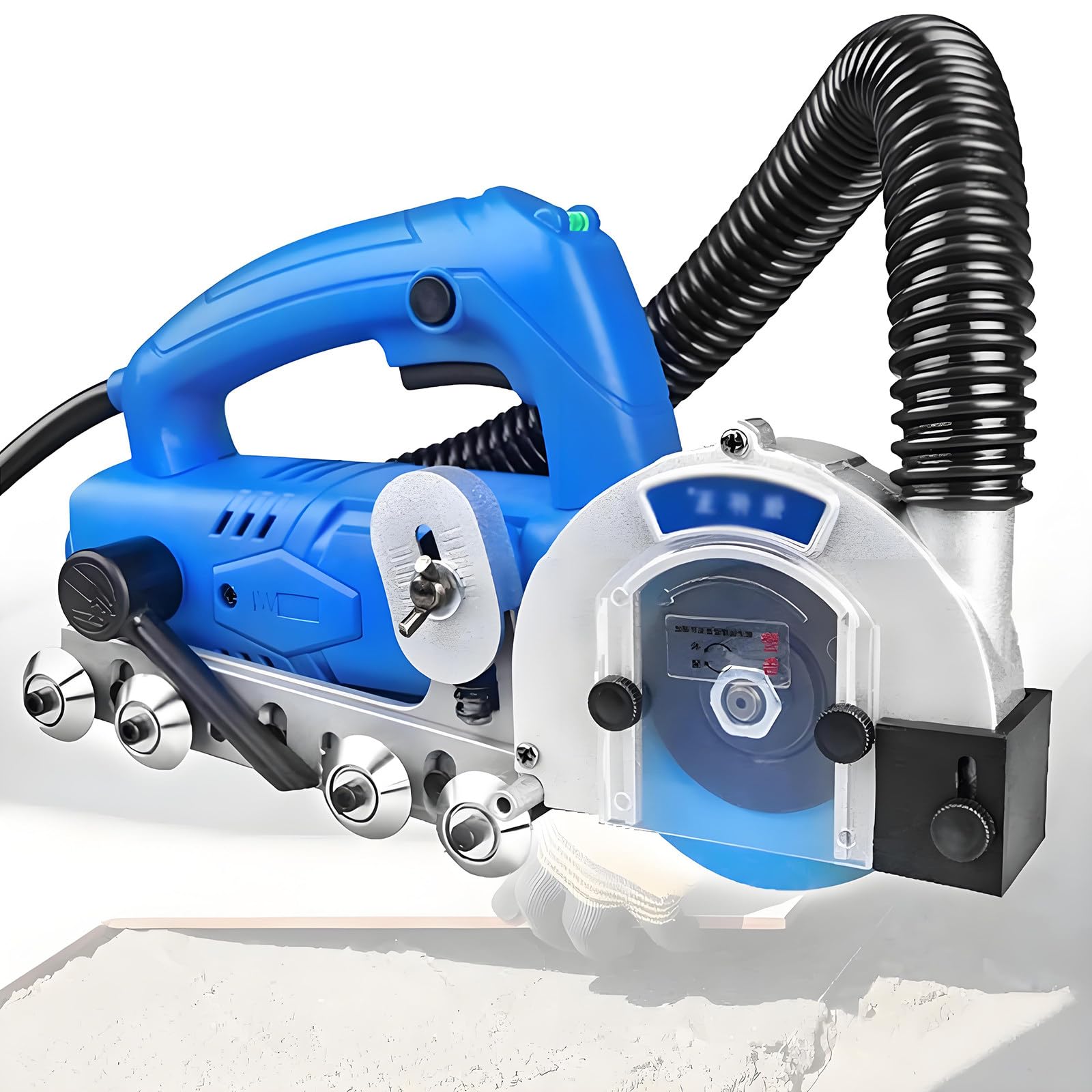 Drmoxin Ceramic Tile Seam Cleaner,1200W Electric Tile Joint Cleaning Machine With Automatic Rebound,9000rpm With Transparent Protective Cover And Assistive Pulley, For Diy Use