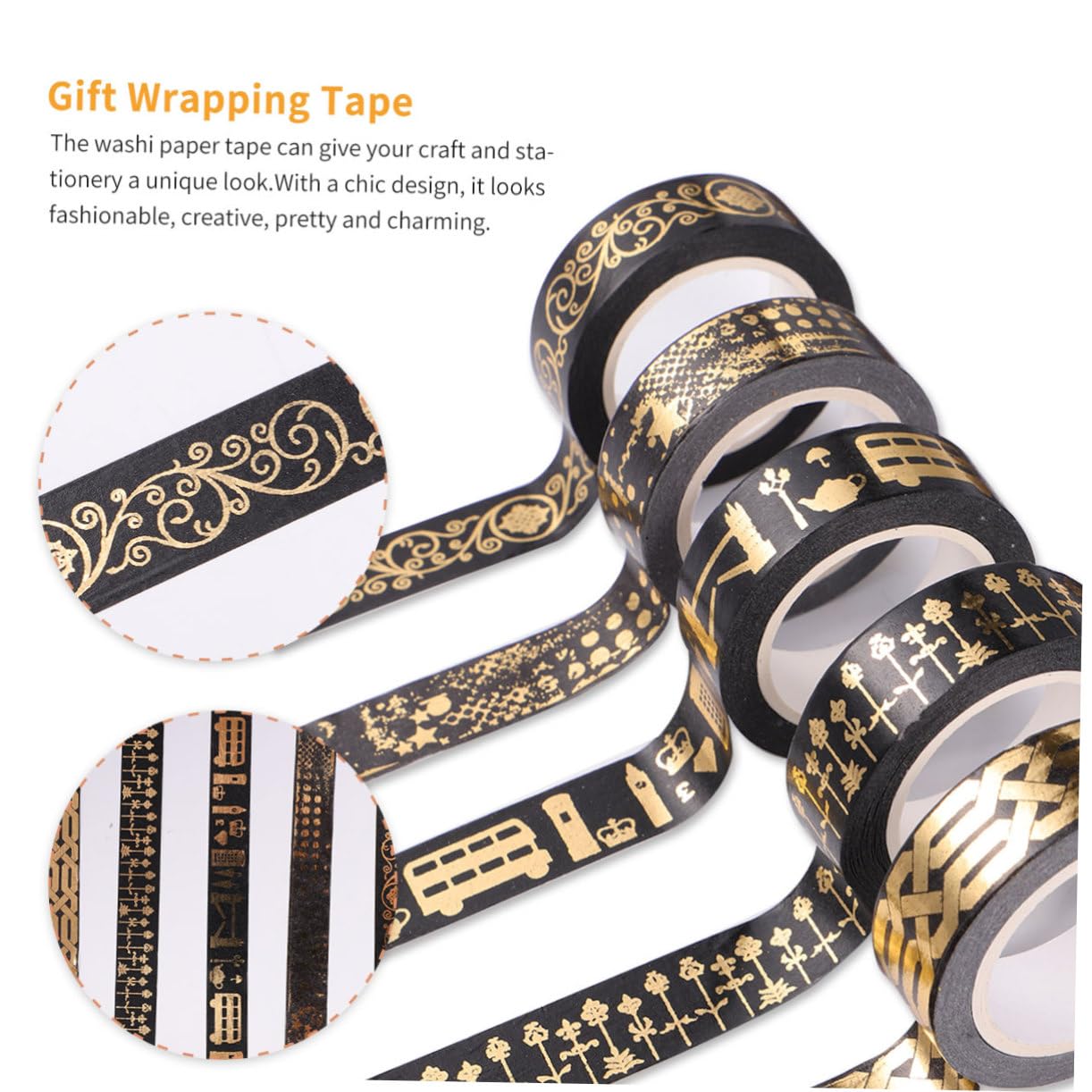 2 Sätze Washi Tape Dekoratives Klebeband Mit Bunten Designs Für Diy Scrapbooking Und Geschenkverpackungen Für Projekte Verschönerung Von Alben 5 Rollen * 2
