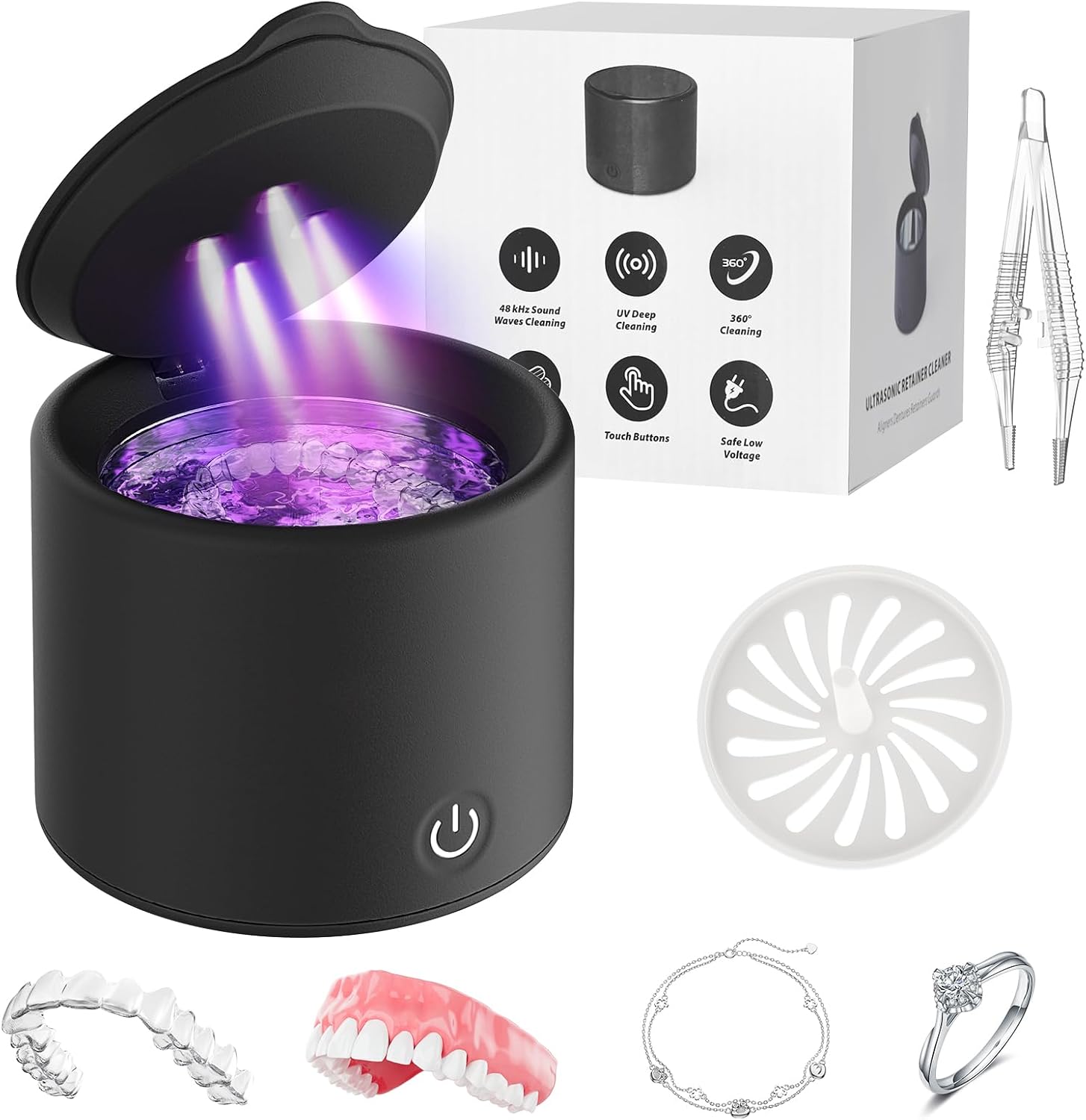 Ultrasonic Cleaner for Jewelry, Dentures, Retainers & Aligners