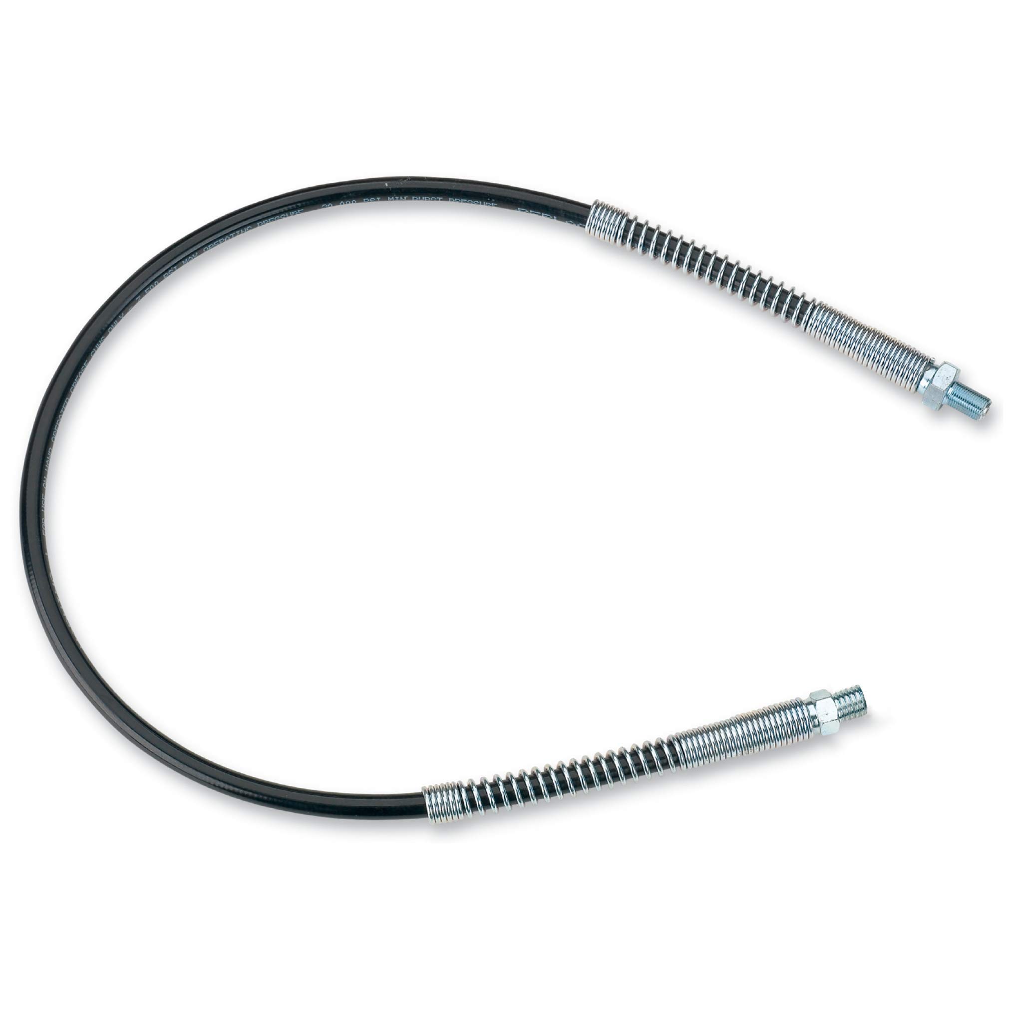 LumaxLX-1211 Black 18 inch 1/8" NPT x 3/8-32 UNEF 7500 PSI Thermoplastic Grease Hose with 2 Springs. for use with LX-1161 / LX-1162 / LX-1163 / LX-1171.