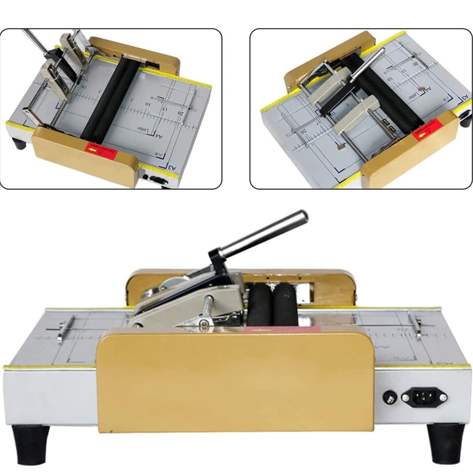 A3-vouwbindmachine,elektrische nietmachine voor papieren boeken, nietmachine met een capaciteit van 20 vel,5 spijkerposities,voor 24/6-type nietjes, drukkerijen en scholen