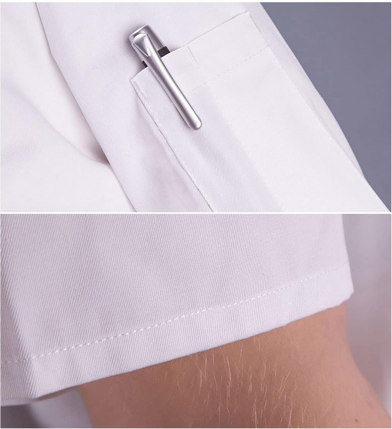 Chef Jacket Men's Basic Short Sleeve Button Chef Shirt Chef Jacket