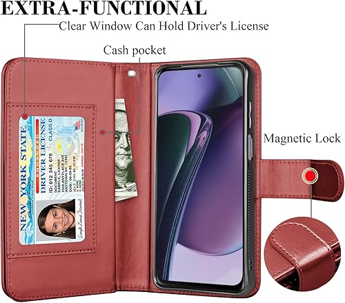 Miniatura 3 de Takfox Funda tipo cartera para Motorola Moto G Stylus 2023 5G, para Moto G Stylus 2023, funda de piel sintética con ranuras para tarjetas de