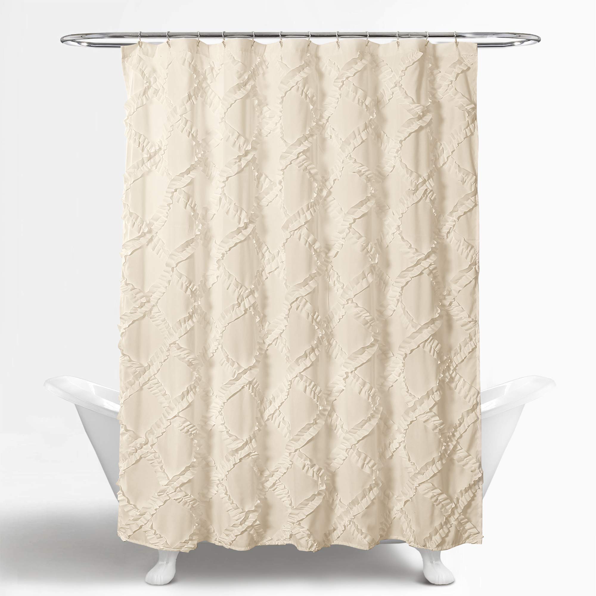 Set tenda da doccia con fodera in Peva e trama in stile fattoria | Lush