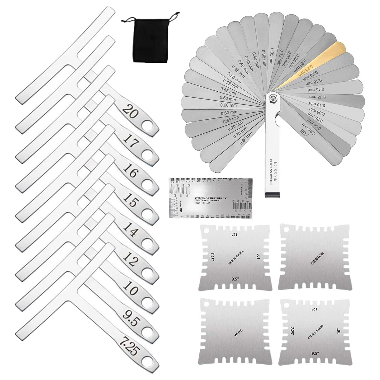 Outil de mesure pour la configuration des basses et jauge de rayon crantée - 8