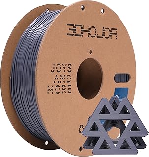 3DHoJor High Speed PLA Filament 1.75mm Grey,3D Printing Filament,1kg Cardboard Spool (2.2lbs), Fit Most FDM 3D Printer,Dimensional Accuracy +/- 0.03 mm,Odor Free, Clog Free, No Brittle Filaments