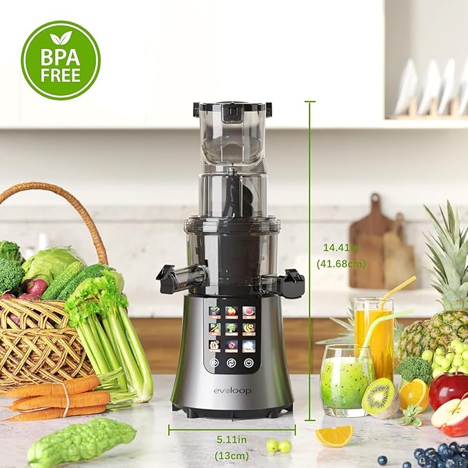 Extractor de Jugos Prensado en Frío Boca Ancha 3.2" con 9 Modos y Filtro Helado miniatura 2